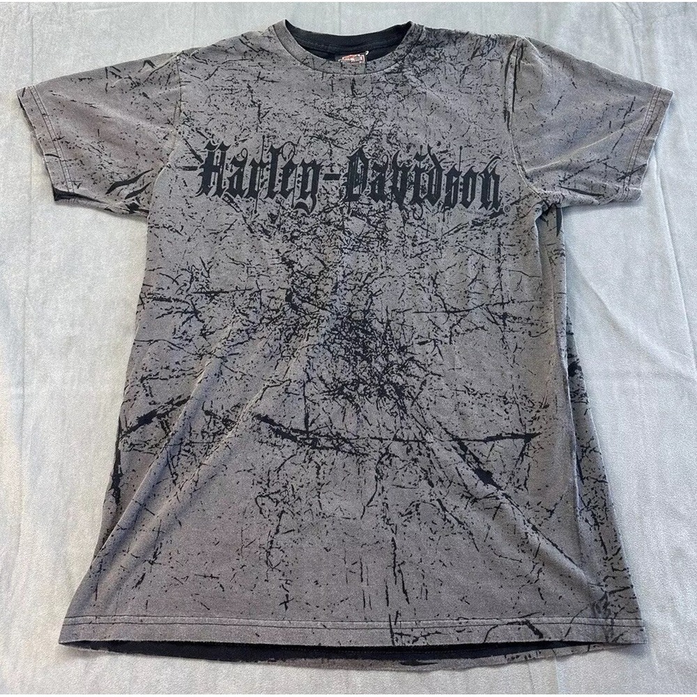 Chesters Harley Davidson Jackson Hole Wyoming Tshirt AOP Large 19x26‎ Y2K